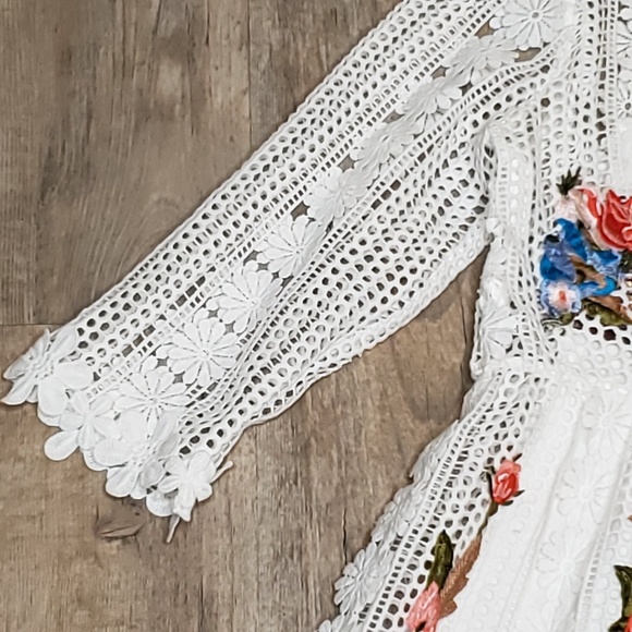 NWT White Vintage High Quality Runway Dress - Picture 4 of 8